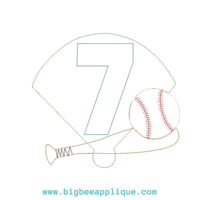 baseball applique 7